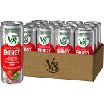 V8 +SPARKLING ENERGY Strawberry Kiwi Energy Drink， Made With Real Vegetable And Fruit Juices， 11.5 FL OZ Can (Pack Of 12)